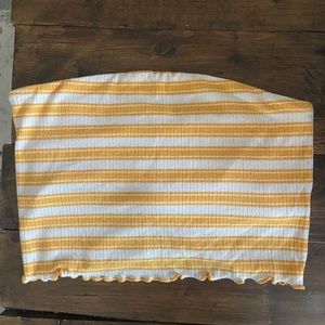 Yellow Striped Tube Top